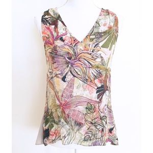 Waverly Grey Liberant Silk Sleeveless Blouse Small